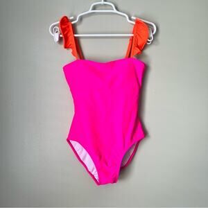 Michelle Mcdowell Women’s Bright Pink One Piece Swimsuit Size Small